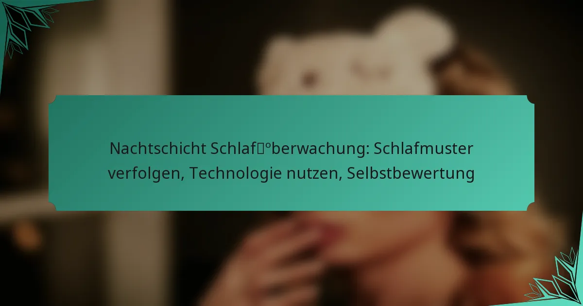 Nachtschicht Schlafüberwachung: Schlafmuster verfolgen, Technologie nutzen, Selbstbewertung
